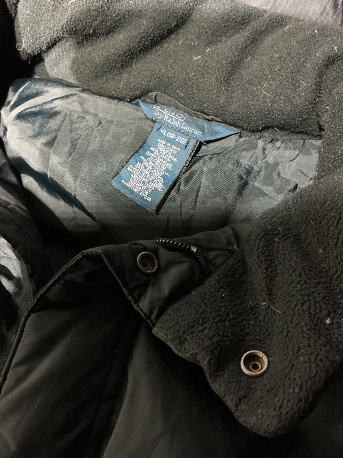 Ralph Lauren Men's Puffer Jacket High Collar Snap Button Black Size M
