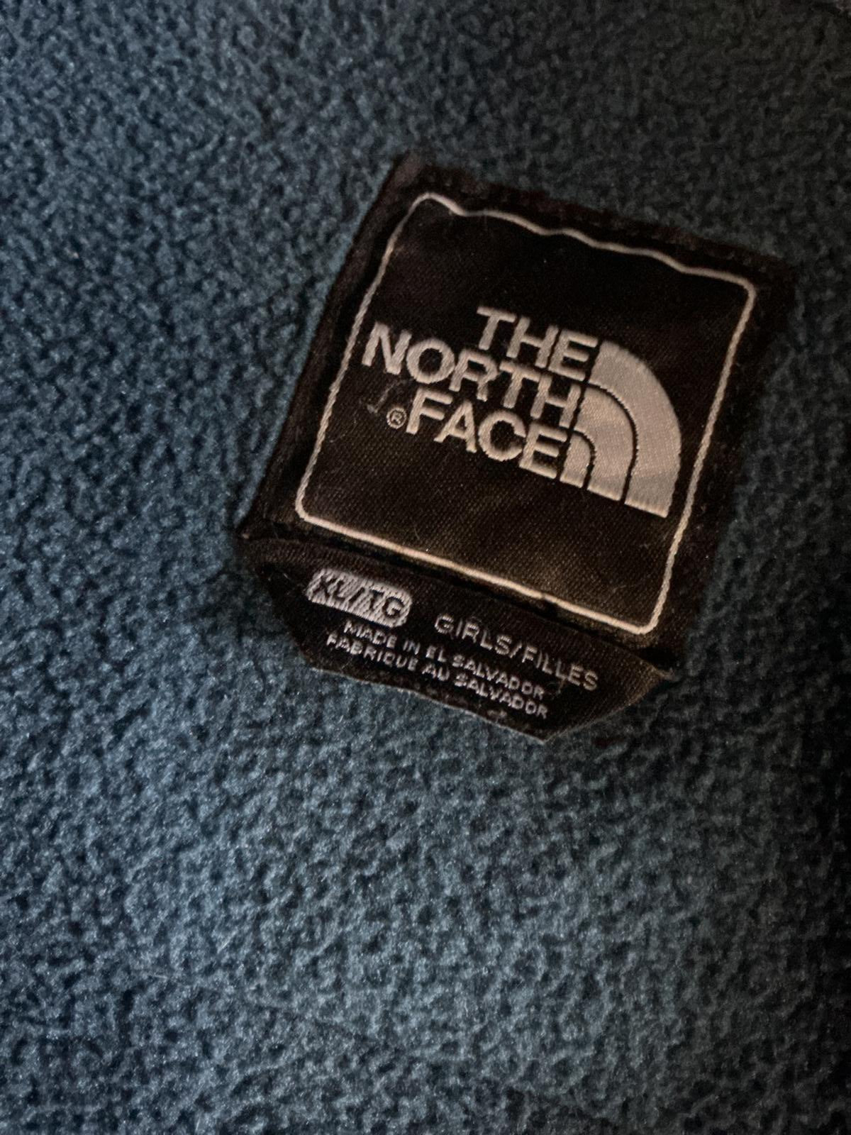 The North Face Girls Blue Fleece Jacket with Zip-Up Front