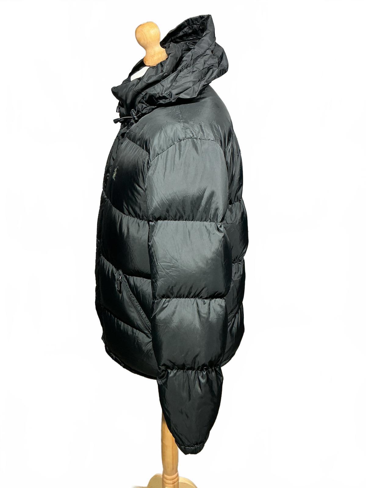 Men's Black Polo Ralph Lauren Puffer Jacket with Hood