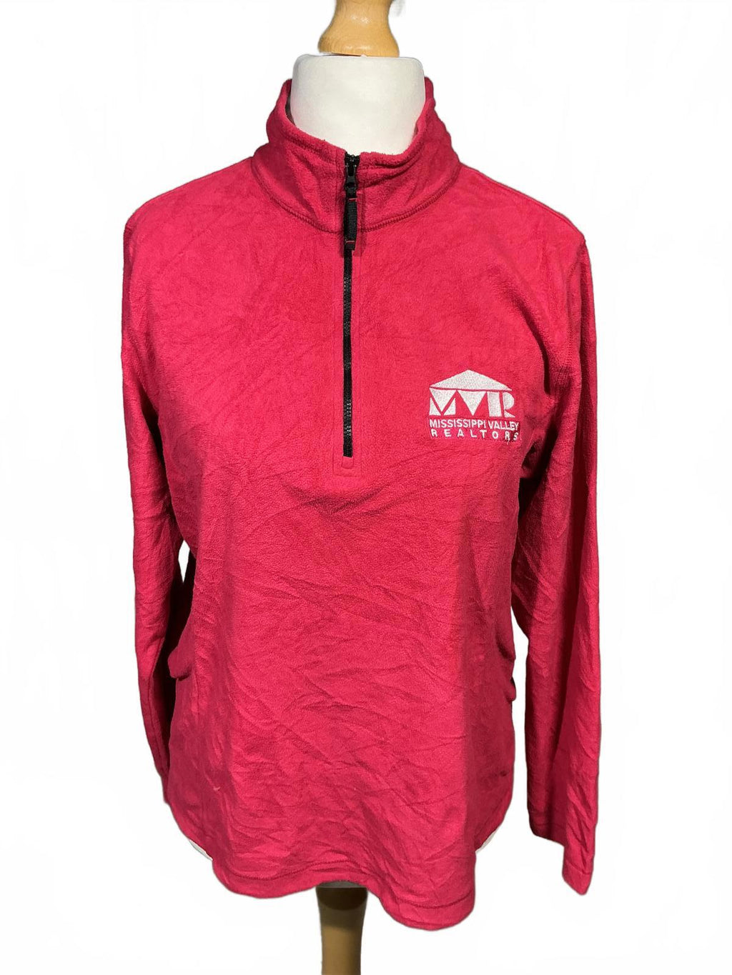 Mississippi Valley Realtors Red Women's Fleece Jacket Half Zip