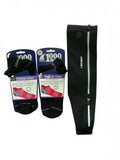 2x1000 Mile Ultimate Tactel Ladies Socks Black Size 6.5-8.5+Haissky Running Belt