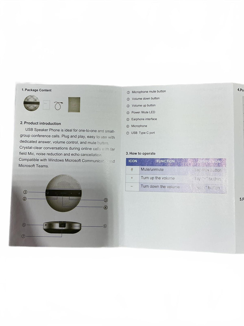 Kaysuda Portable USB Speakerphone Conference Call Device