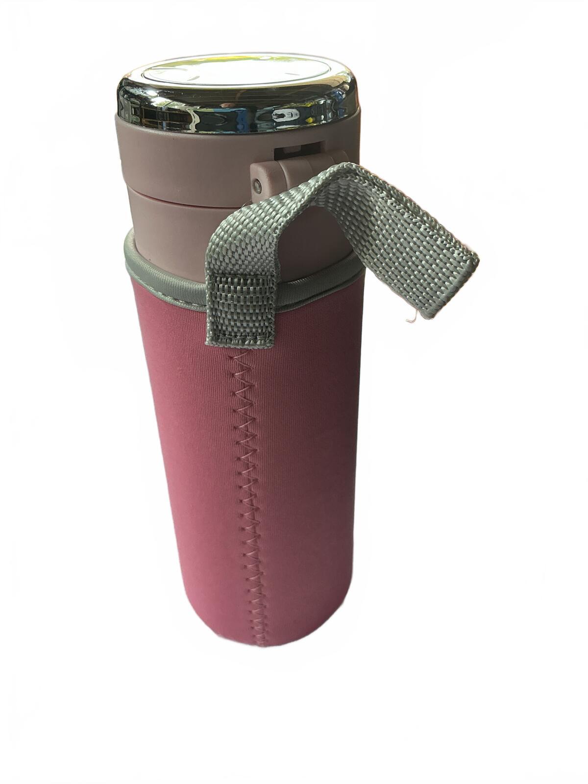 Pink Insulated Water Bottle with Digital Temperature Display 500ml