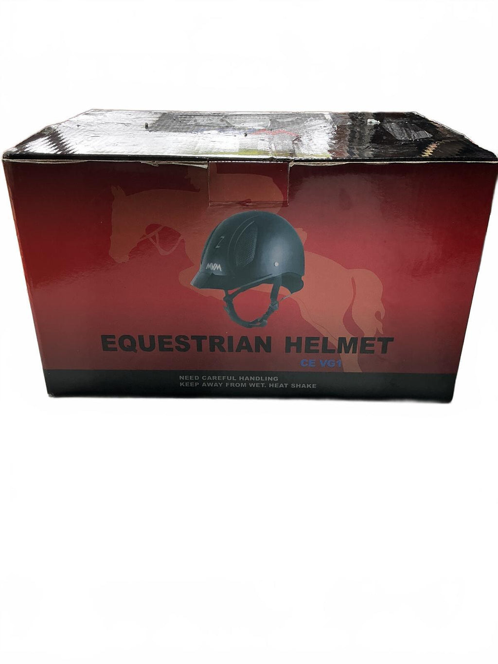 MVM Black Equestrian Helmet Size VG1 Safety Certified Stylish
