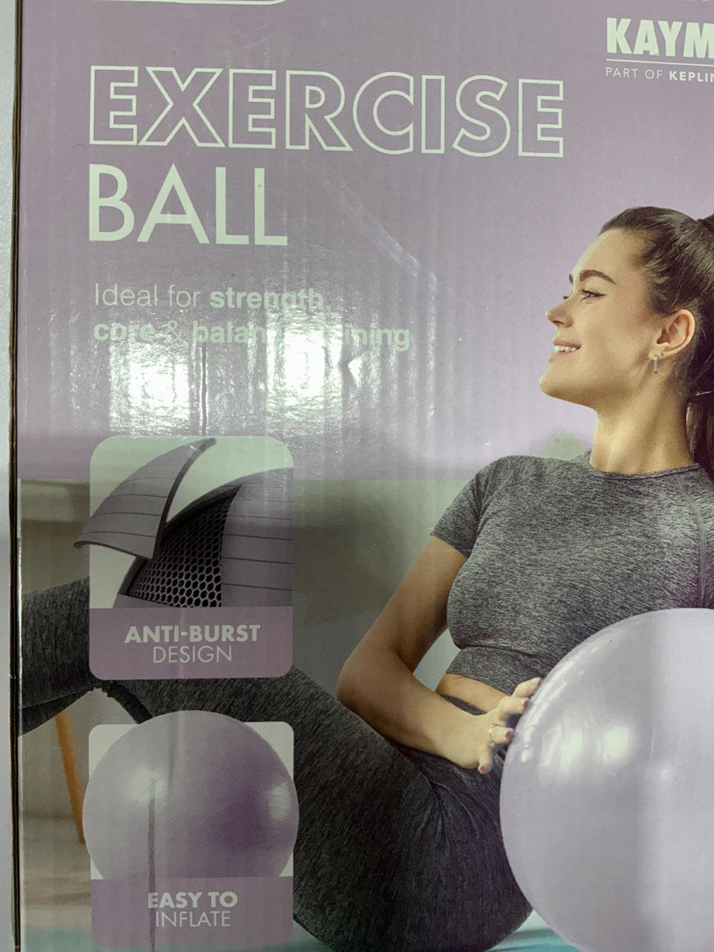 KAYMAN Exercise Ball 65cm Anti-Burst Yoga Ball + Wobble Ball