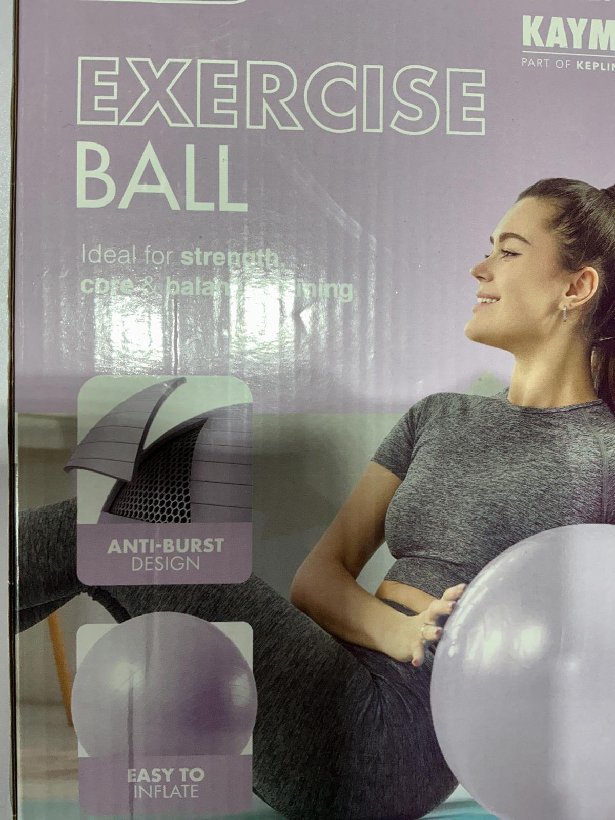 KAYMAN Exercise Ball 65cm Anti-Burst Yoga Ball + Wobble Ball