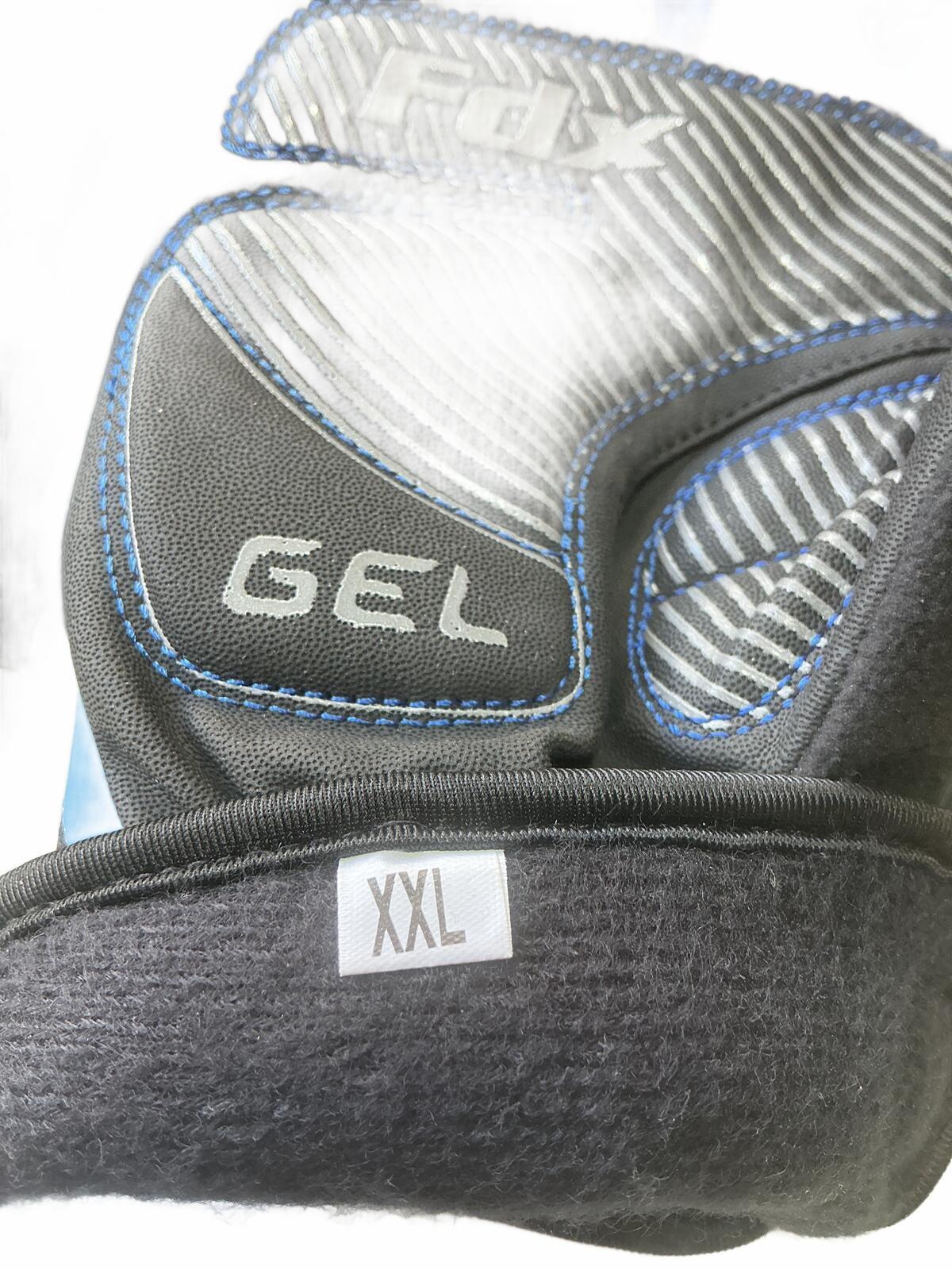 Fdx XXL Gel Padded Black and Blue bike Gloves with Wind Proof Feature