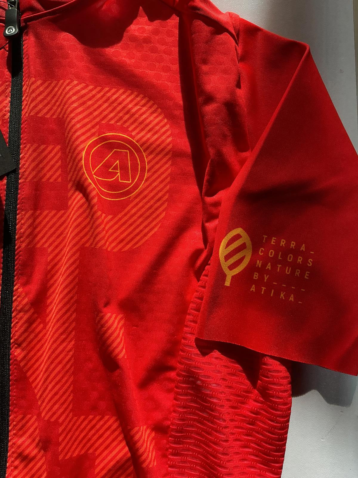 Atika Red Cycling Jersey Size Regular xs