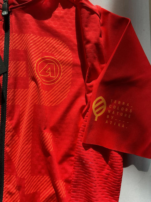 Atika Red Cycling Jersey Size Regular xs