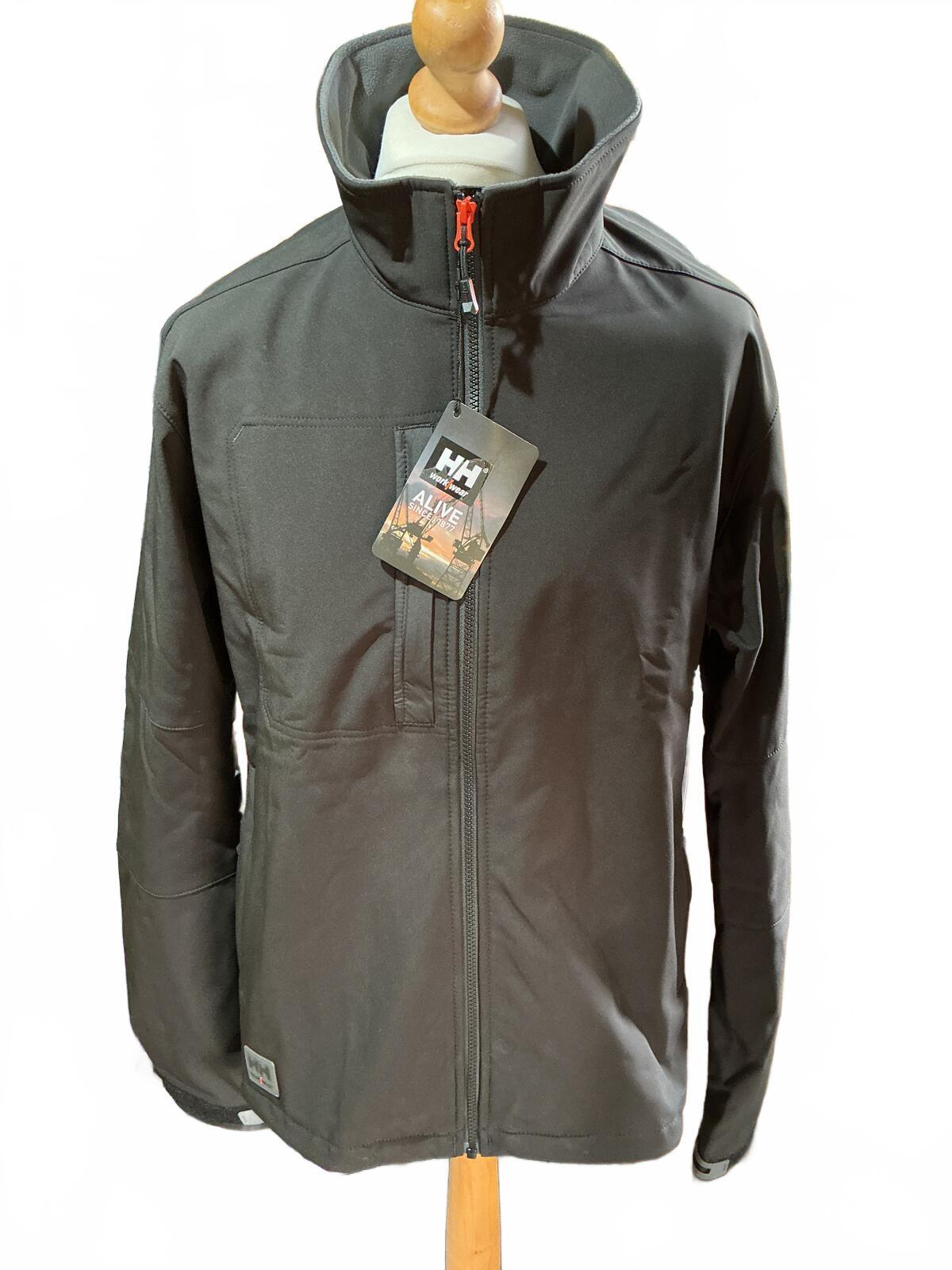 Helly Hansen Men's Black Softshell Jacket Size Regular XL Workwear Activewear