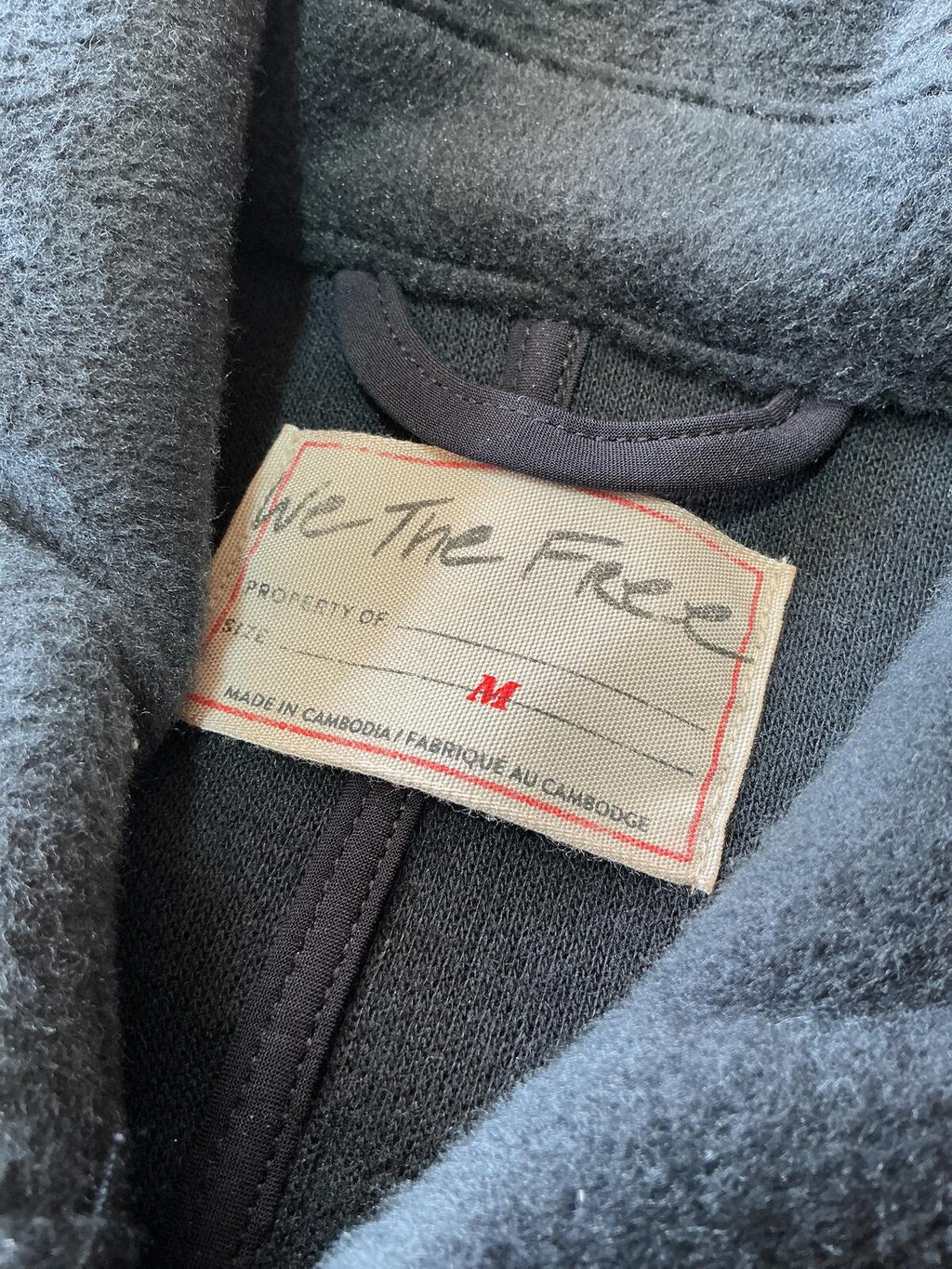 We The Free Sally Chore Jacket Medium Ladies Fleecy Oversized Black