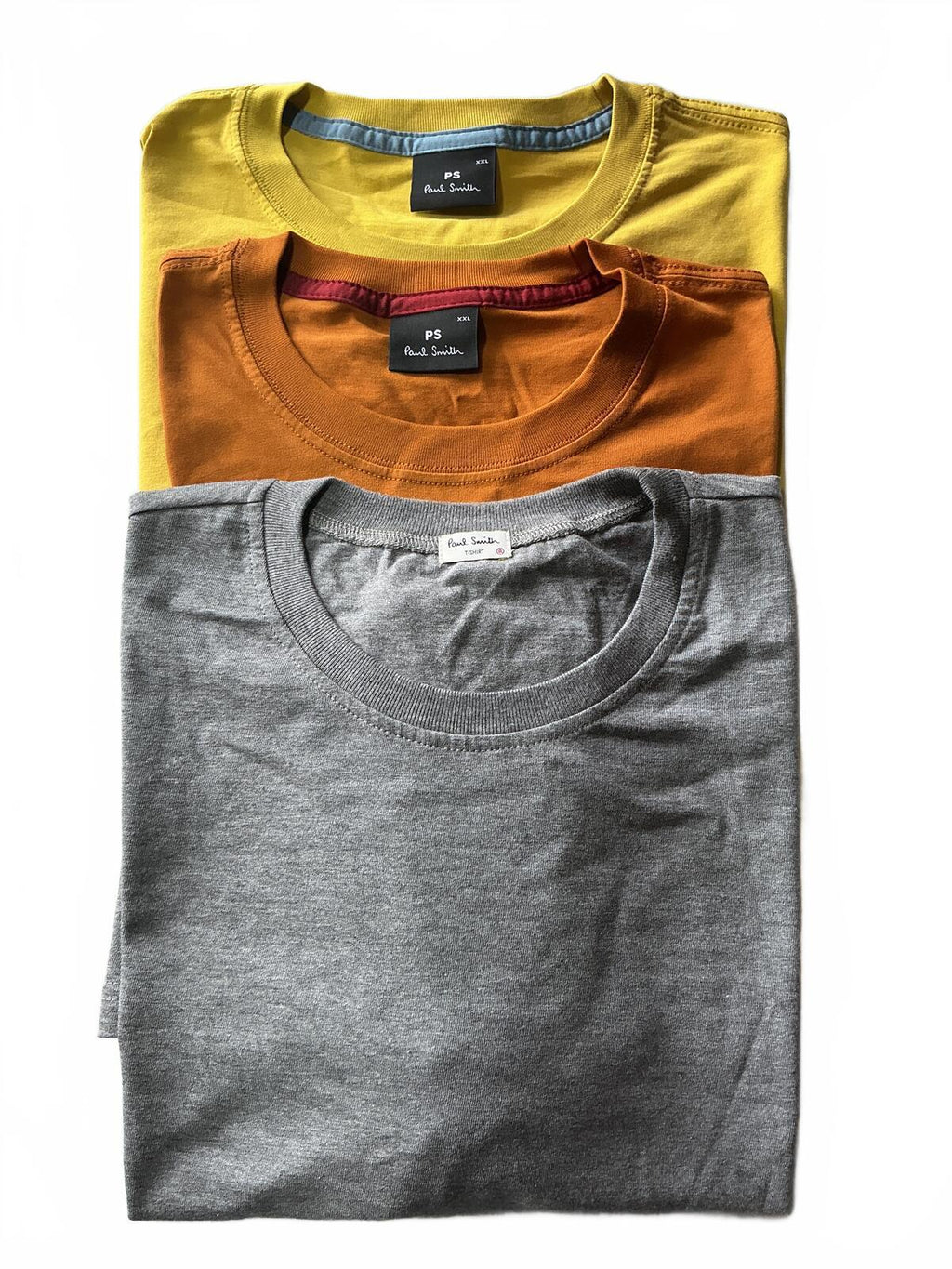 Paul Smith Men's T-Shirts Size XXL Yellow, Orange, Grey Cotton