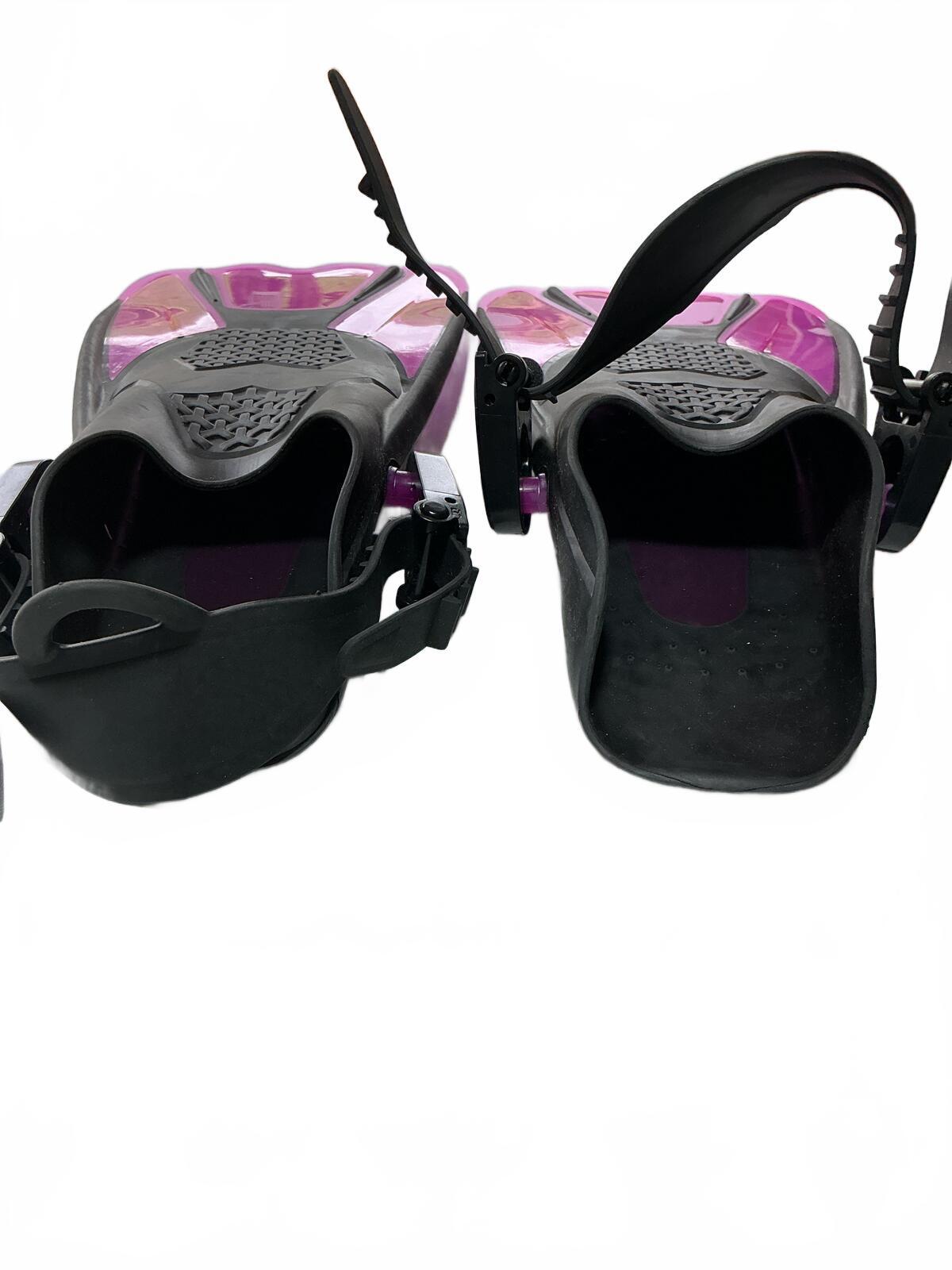Taglia Adjustable Pink and Black Swim Fins Flippers Size Small Medium 35
