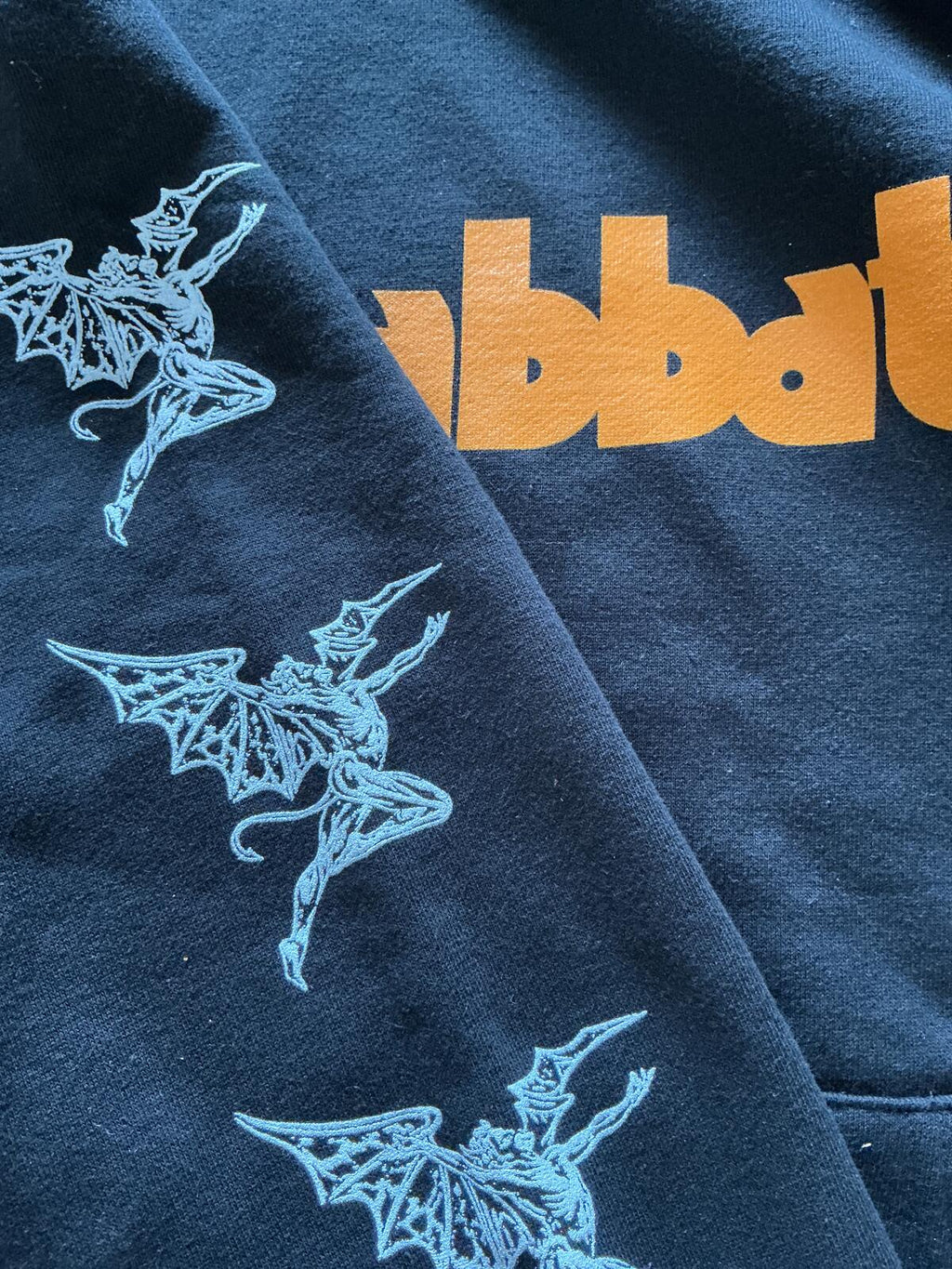 Black Sabbath Black Orange Graphic Hoodie Size M Band Merch