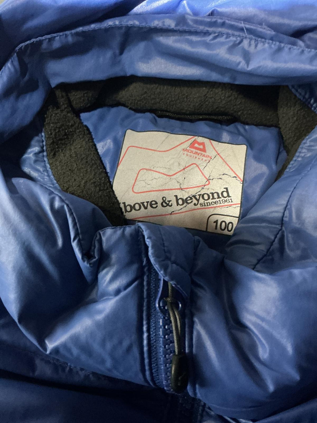Mountain Equipment Blue Men's Puffer Jacket with Hood