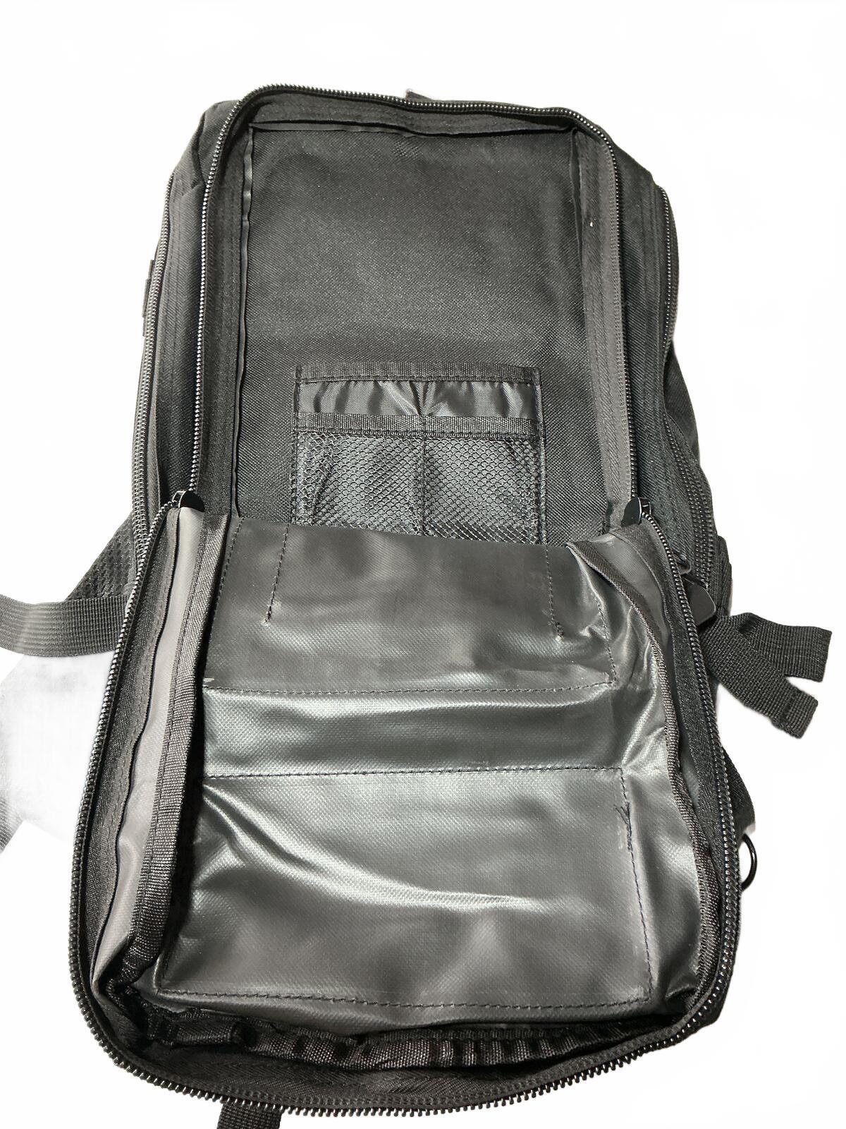 Black Tactical Backpack Military Style Durable Outdoor Bag