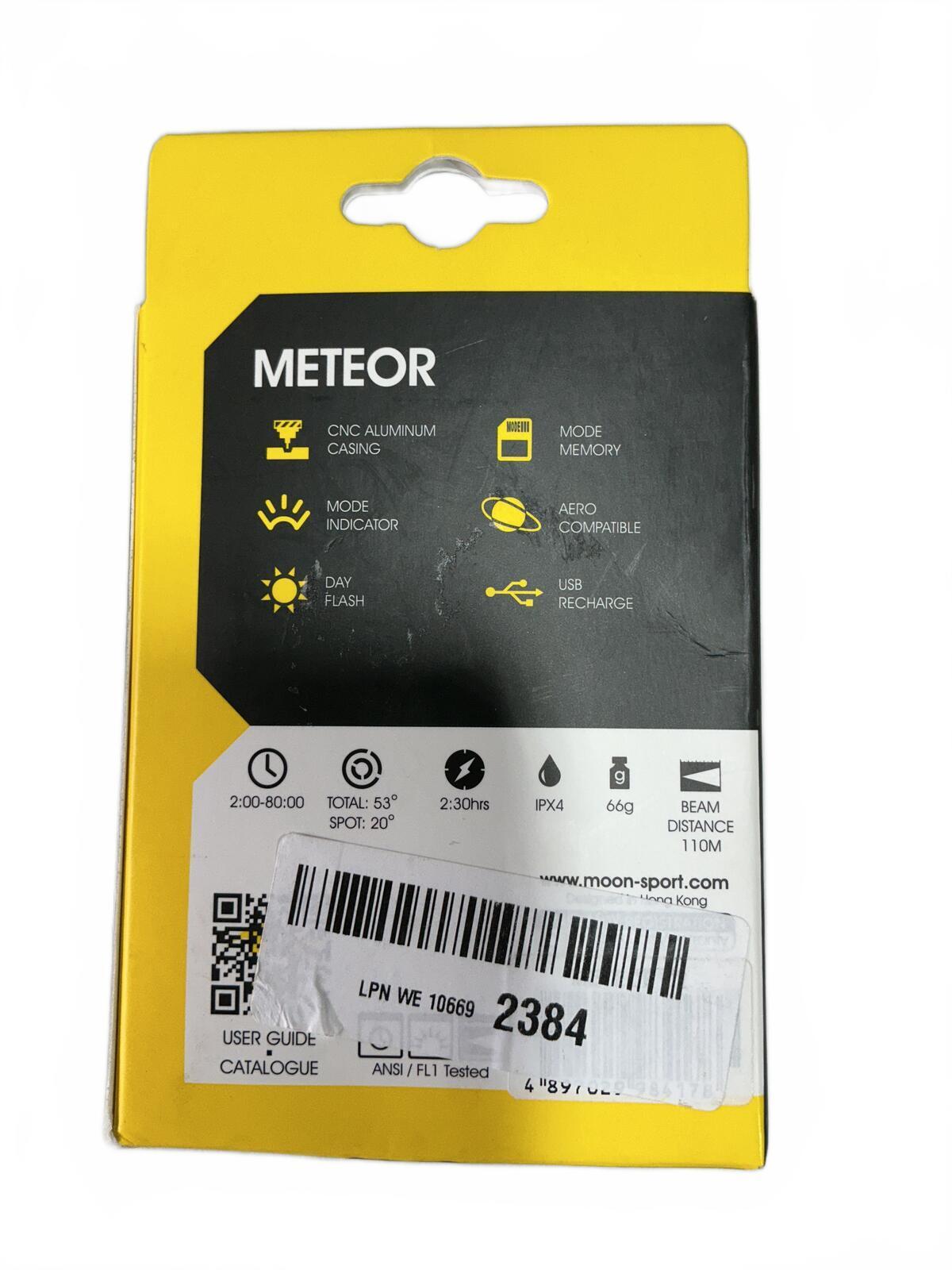 Moon Meteor USB Rechargeable Bike Headlight 400 Lumens 80m Boxed