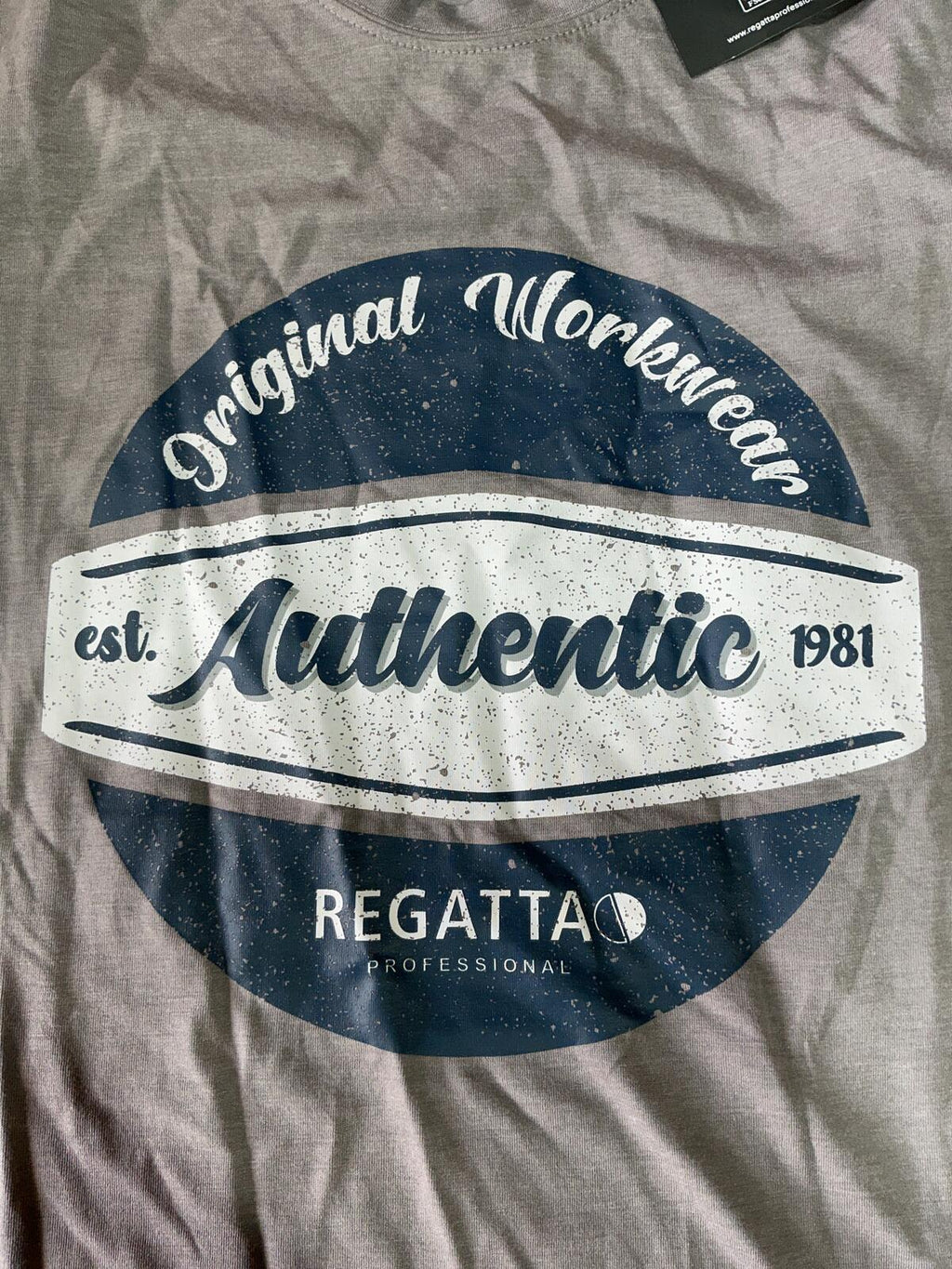 *NEW* Regatta Professional Graphic T-Shirt Grey Marl UK XS EU 46