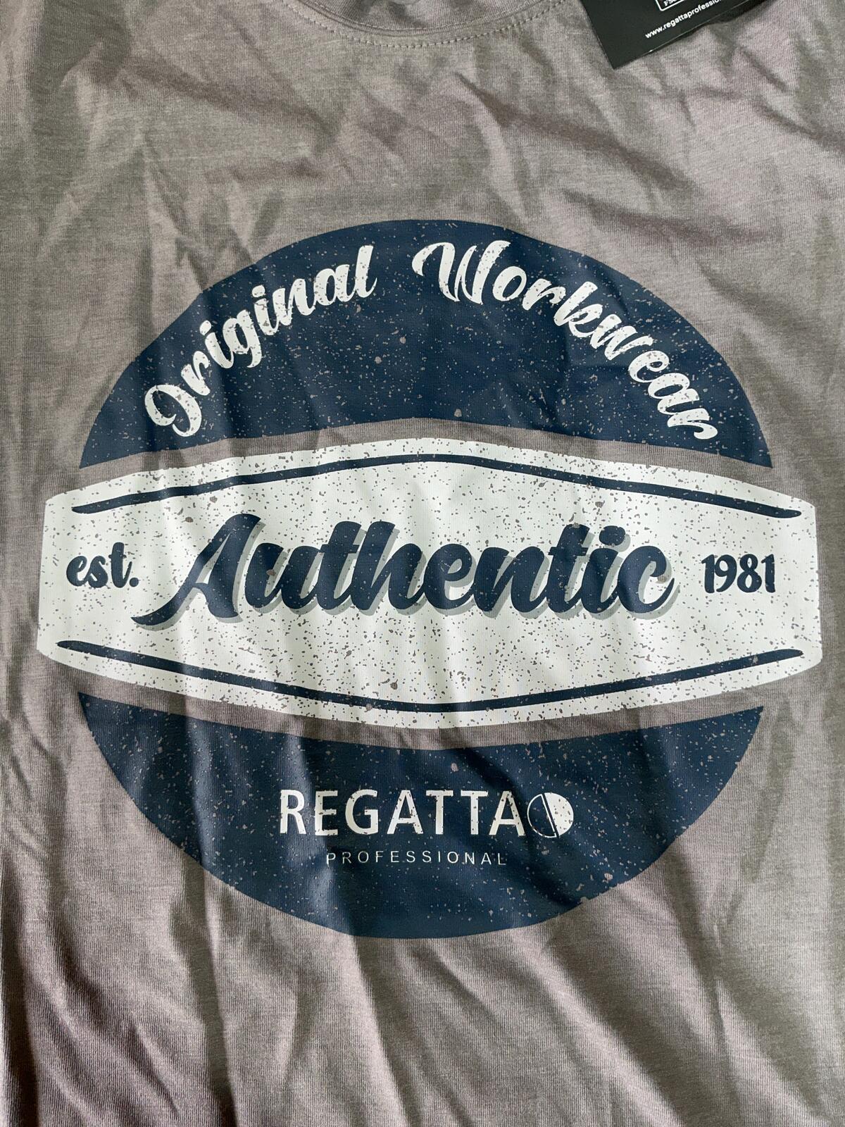 *NEW* Regatta Professional Graphic T-Shirt Grey Marl UK XS EU 46