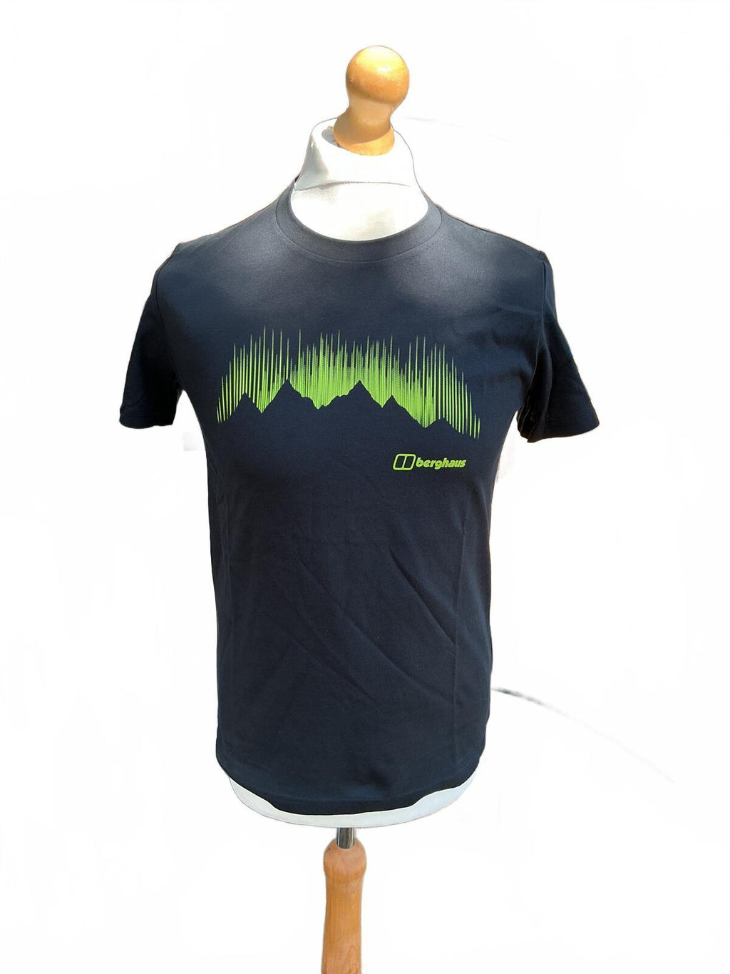 *NEW* Berghaus Mountain Strike Tee Black/Neon Green T-Shirt Size XS