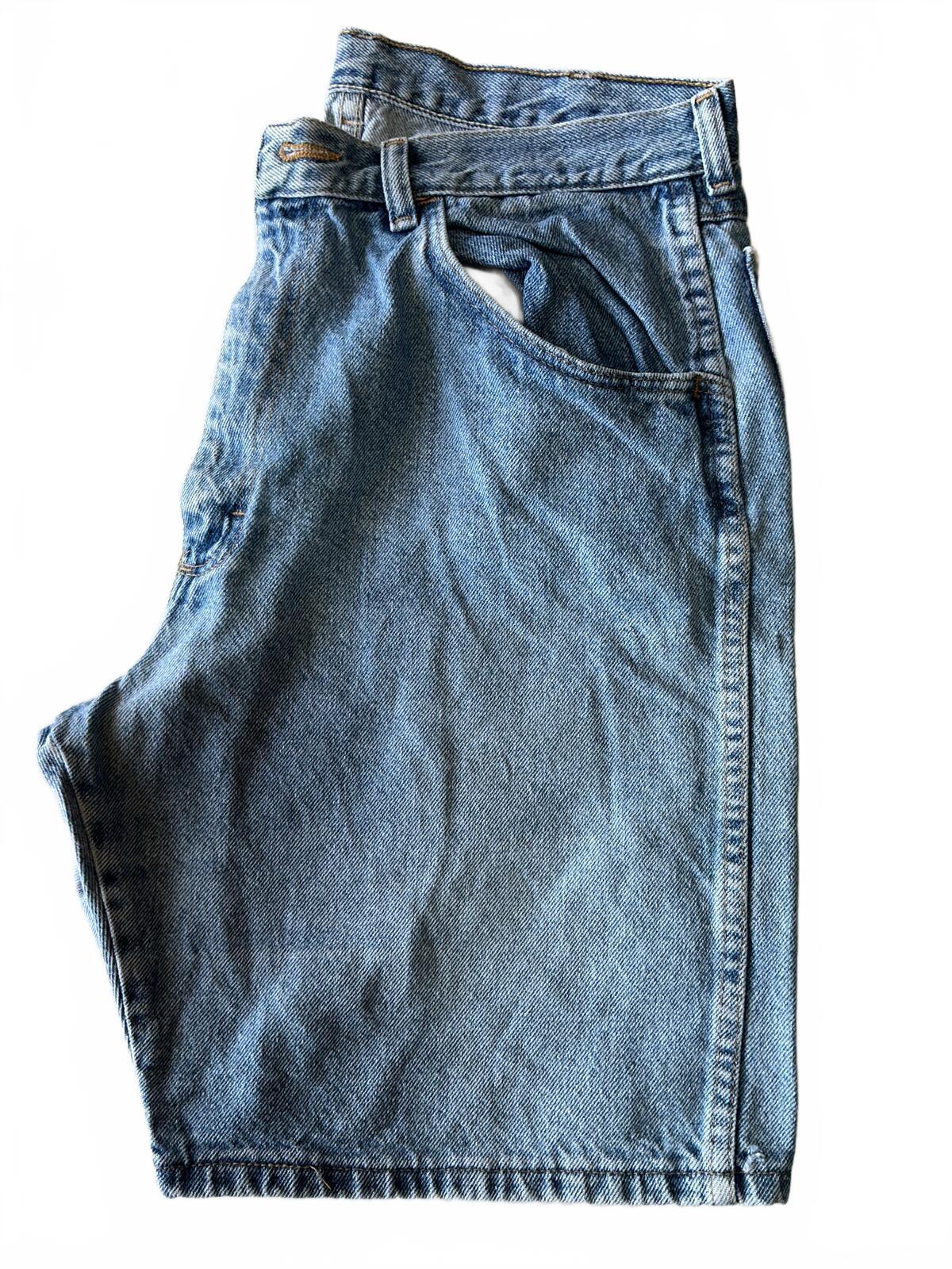 Wrangler Authentic Jeans Classic Blue Denim Shorts Size Waist 34 in.