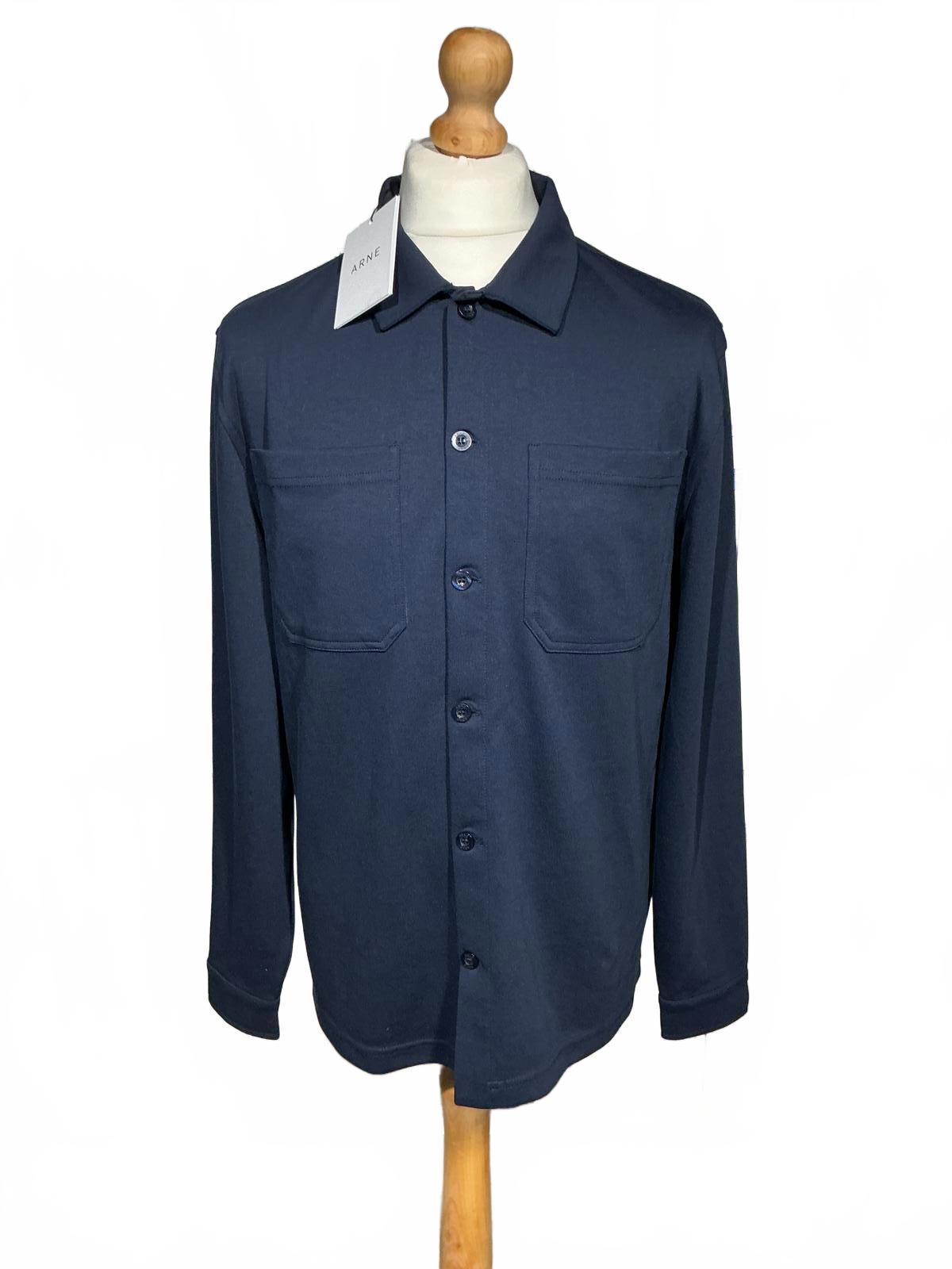 Arne Navy Blue Casual Men's Shirt