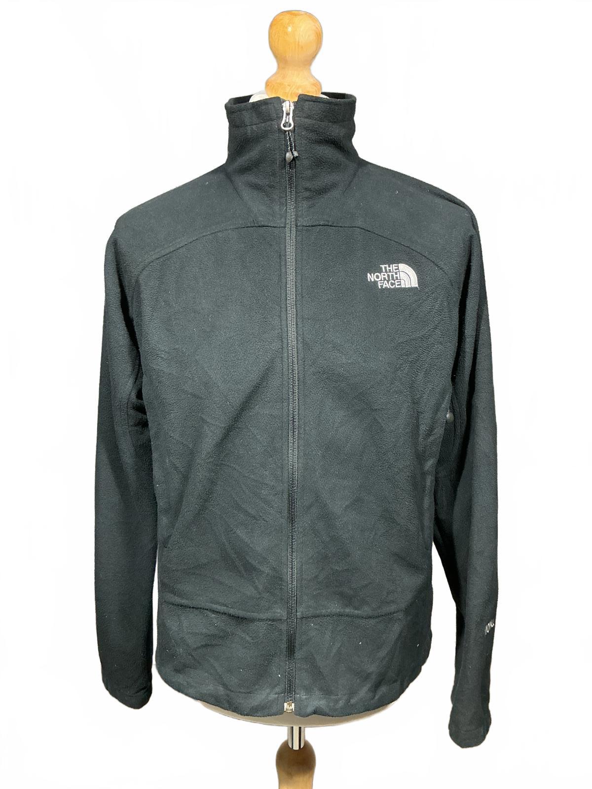 The North Face Mens Black Fleece Jacket Full Zip Windwall