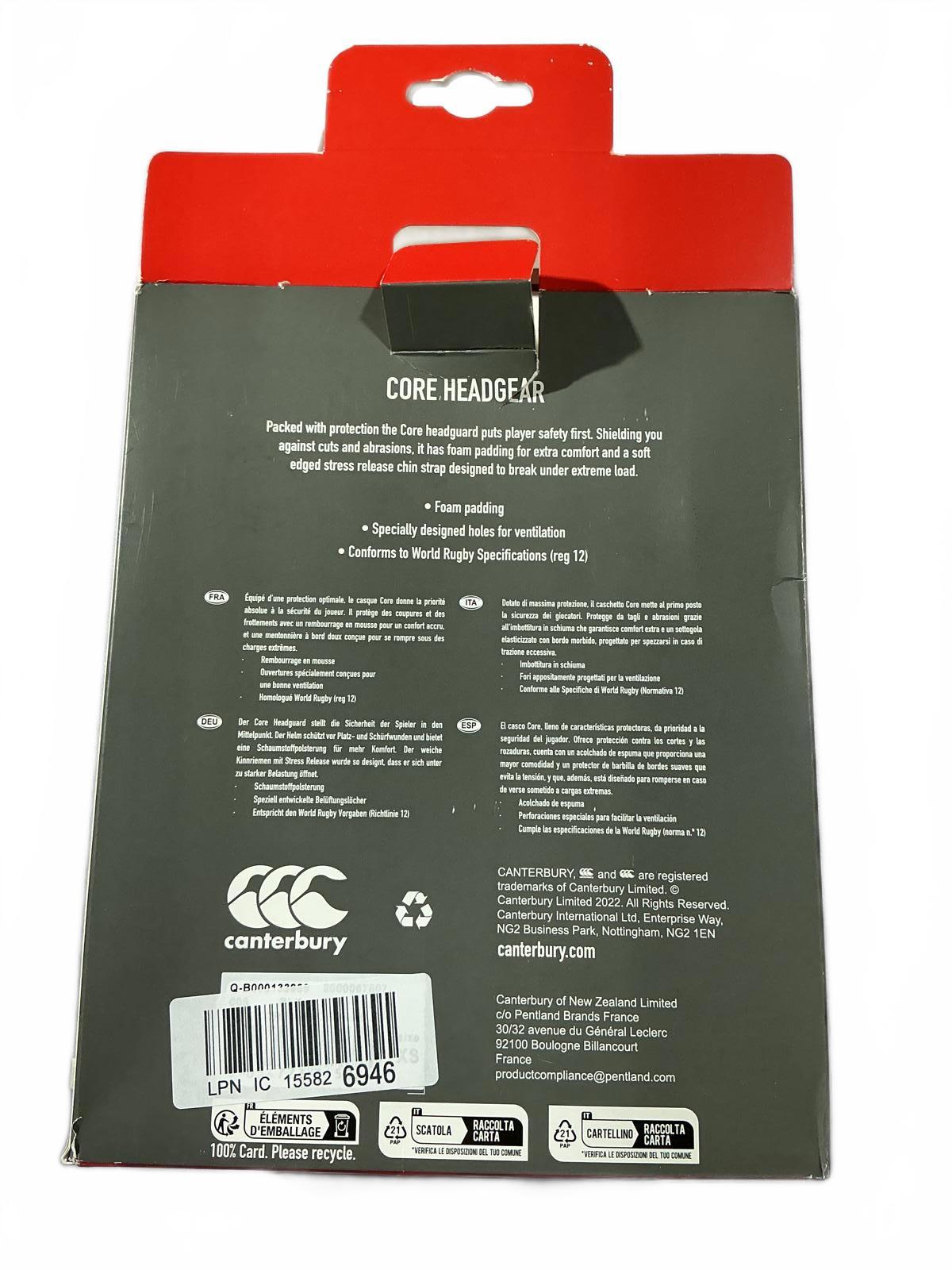 Canterbury CORE XS Rugby Headgear Protective Helmet