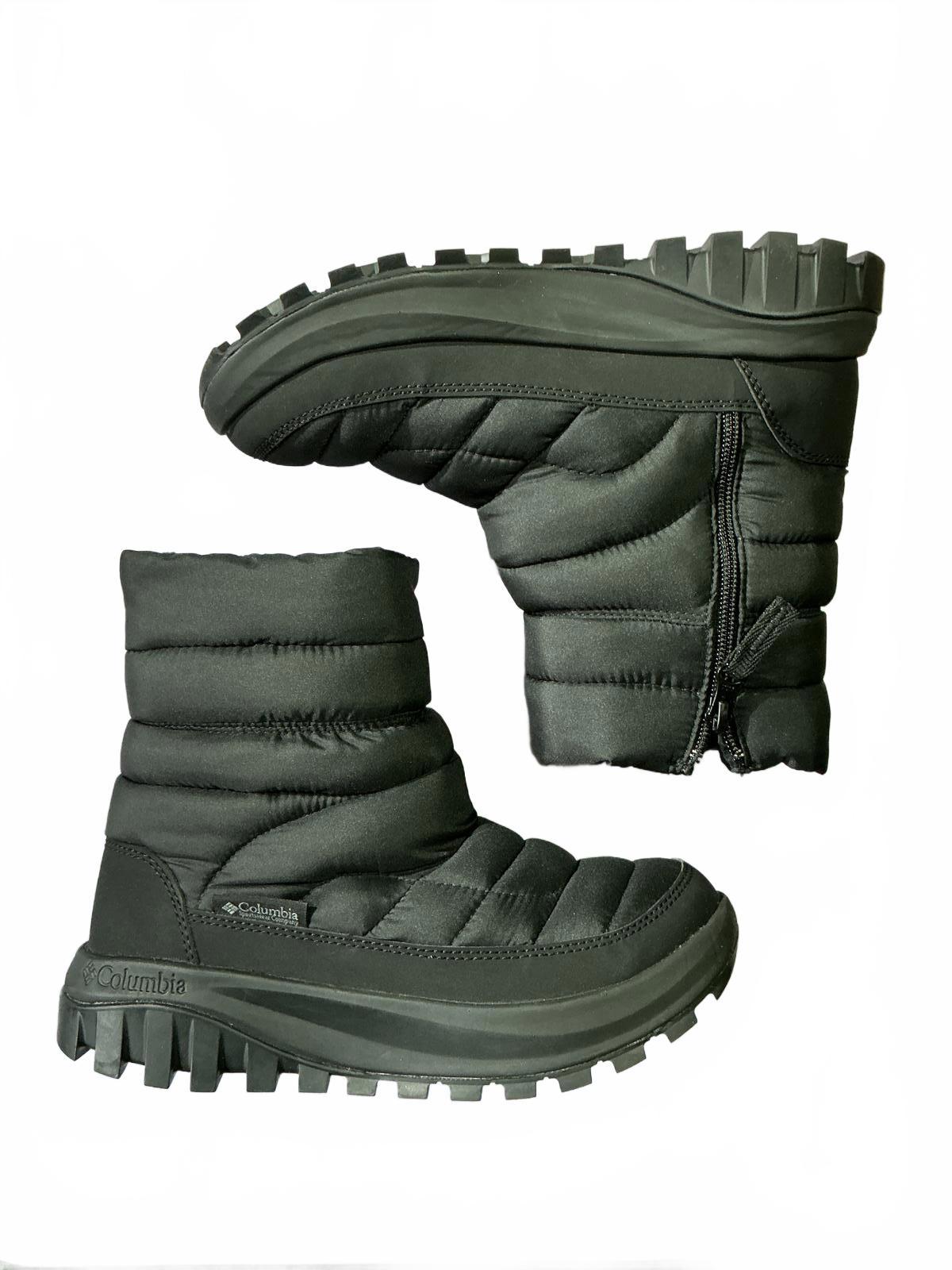 Columbia Waterproof Snow Trot Black Winter Boots Ski Size 4.5