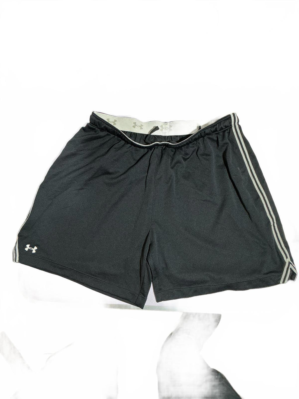 Under Armour Black Athletic Shorts with White Trim
