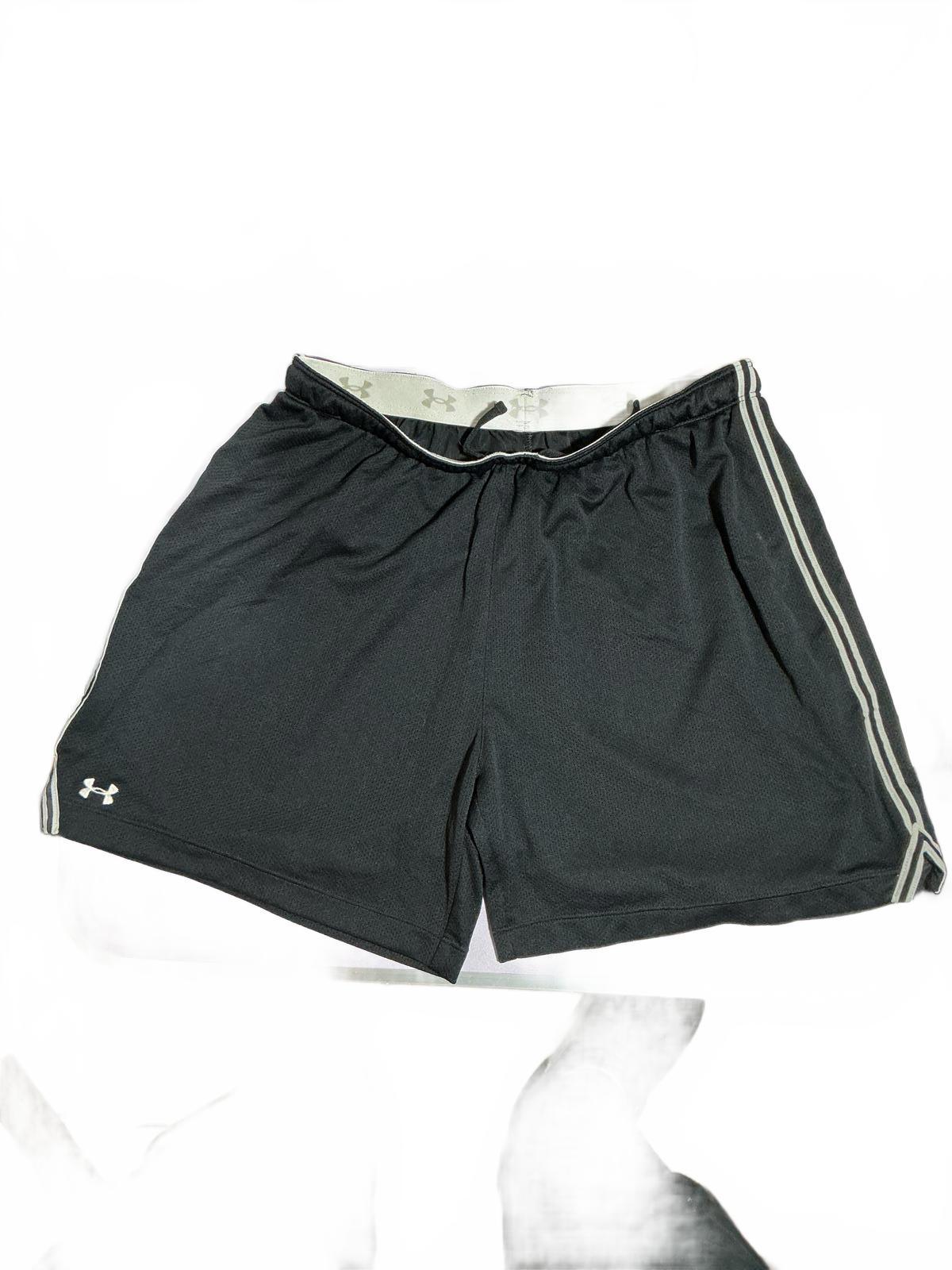 Under Armour Black Athletic Shorts with White Trim