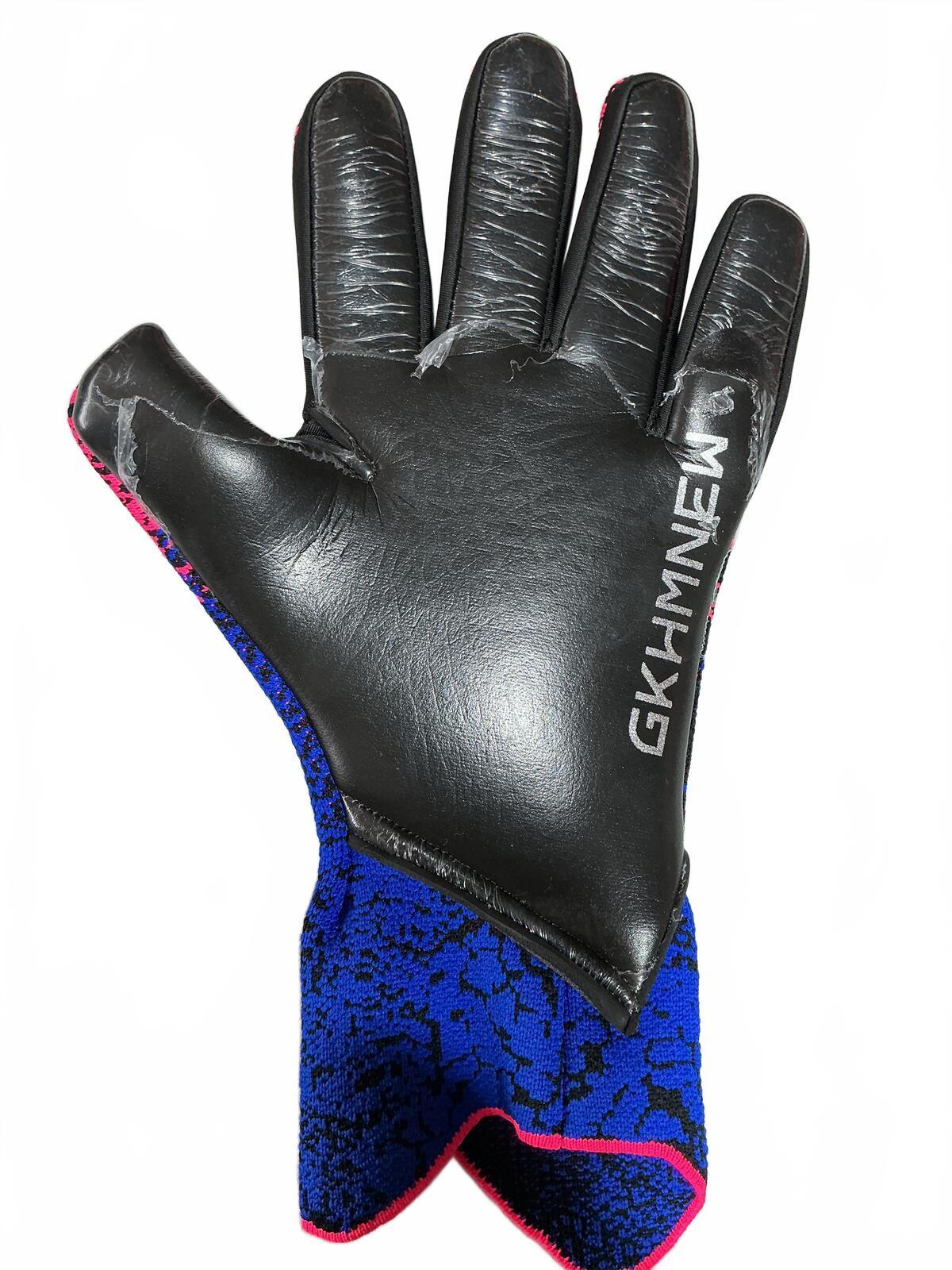 GKHMNEU Goalkeeper Gloves Size 9 Black Blue Pink Soccer Grip Gloves