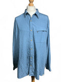 Men's The North Face Light Blue Button-Up Shirt XXL