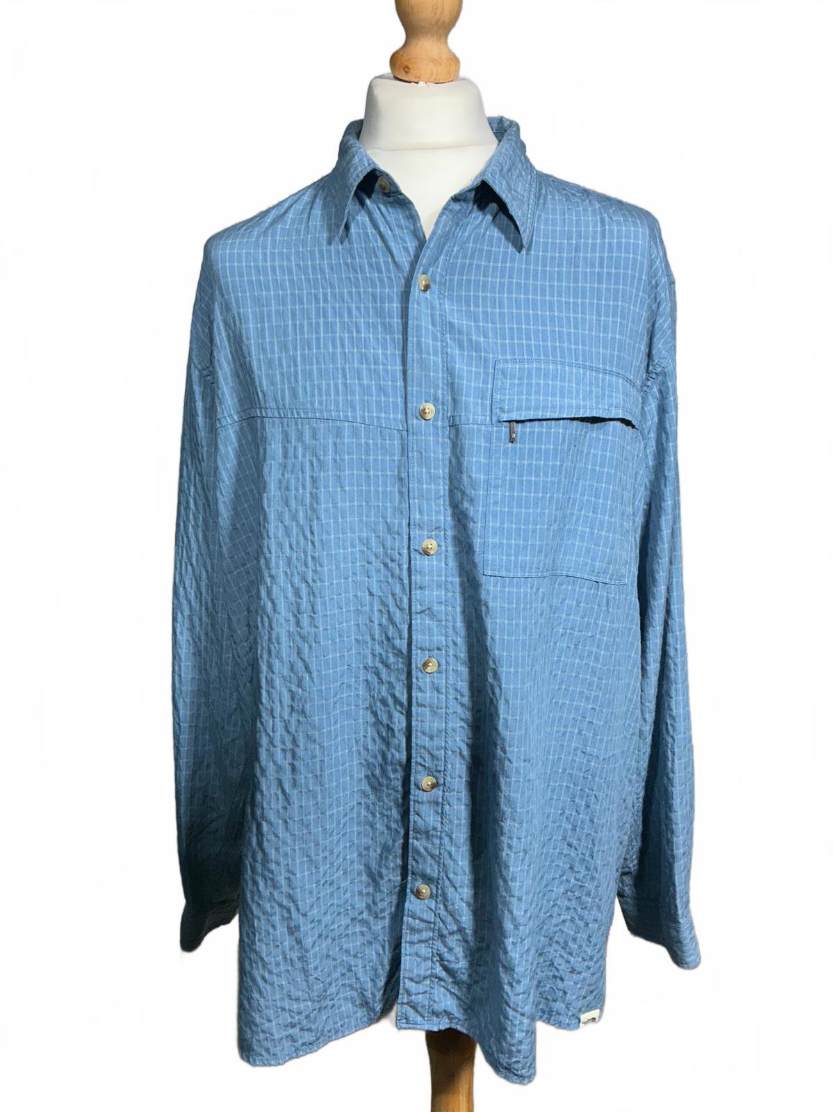 Men's The North Face Light Blue Button-Up Shirt XXL