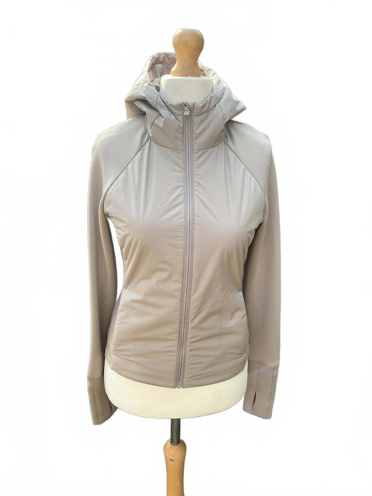 Sweaty Betty Primaloft Women's Beige Hooded Jacket Size Small Activewear