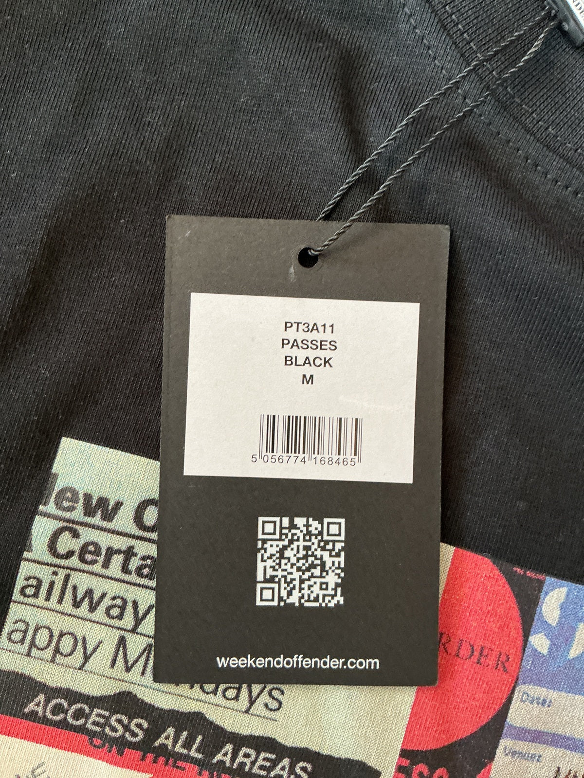 Weekend Offender Medium Men's Black Graphic Print T-shirt New With Tags