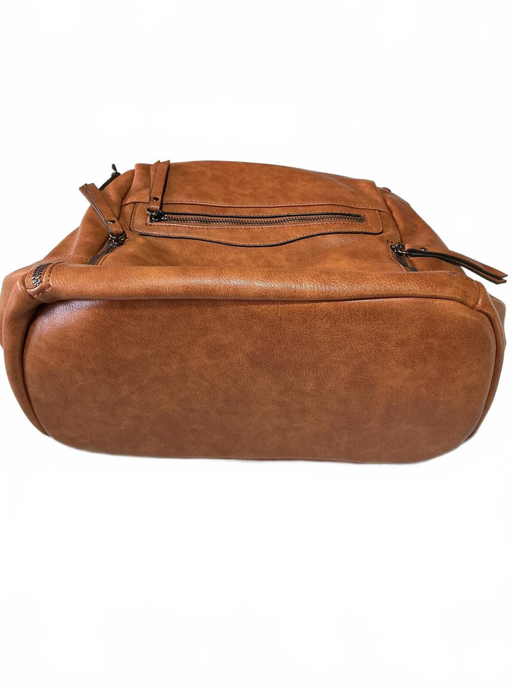 *NEW* Ravuo Brown Faux Leather Backpack Rucksack Laptop Bag Anti Theft 13hX10w
