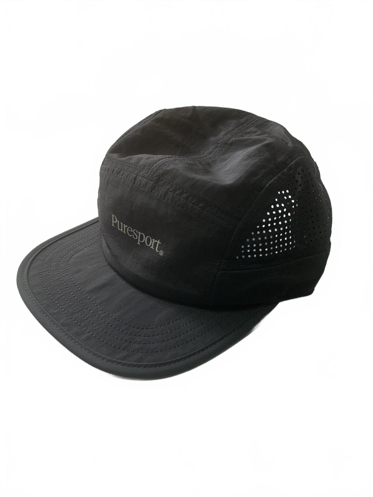 Puresport Black Lightweight Adjustable Ventilated Cap OSFA Running/Trailrun