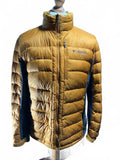 Columbia Men's Puffer Jacket in Mustard Yellow and Gray
