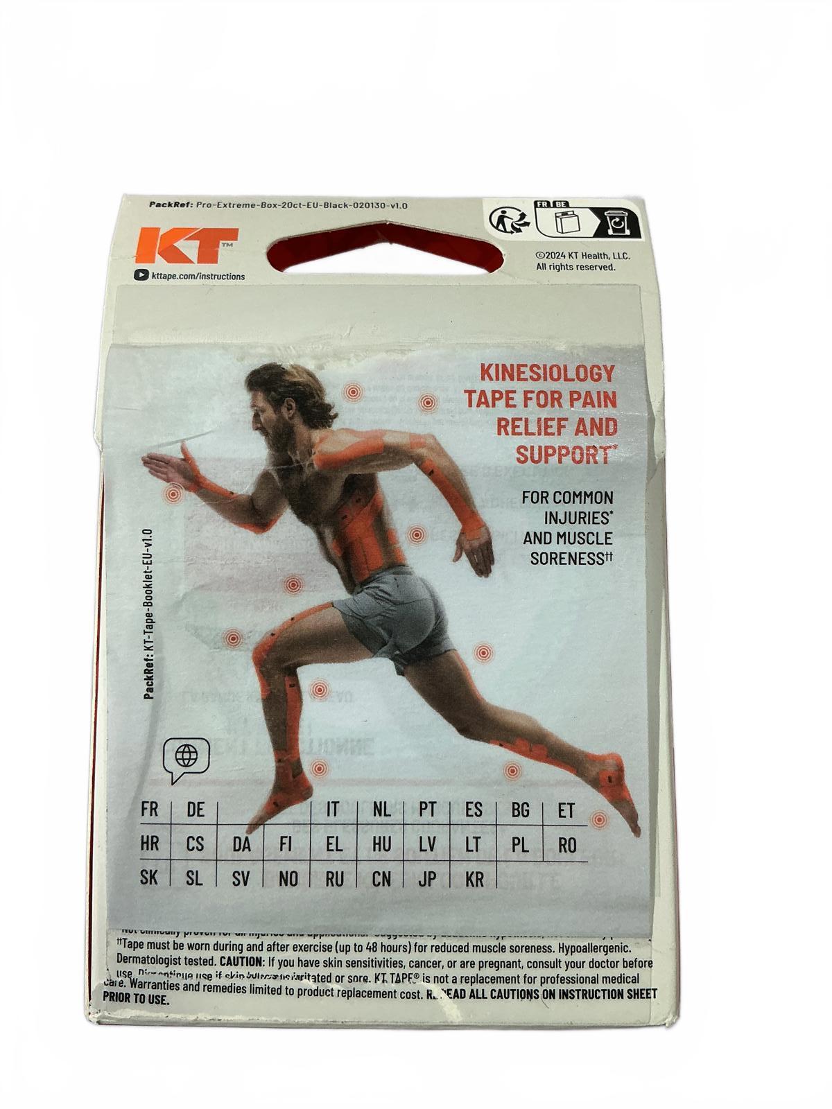 KT Tape Pro Extreme Kinesiology Tape 20 Strips 5.1cm x 25.4cm