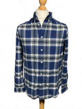 Crew Men's Blue and White Plaid Casual Shirt