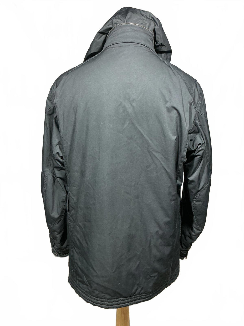 Black Men's Utility Ralph Lauren Jacket with Multiple Pockets and Hood