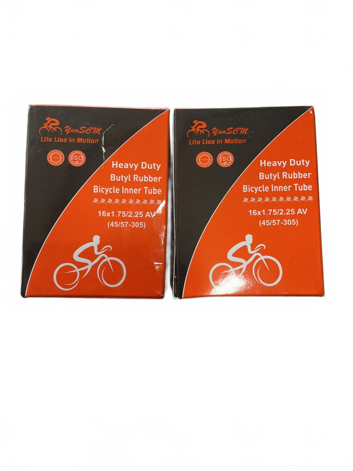 YunSEM Heavy Duty Butyl Rubber Bicycle Inner Tube 16x1.75/2.25 AV (4557-305)