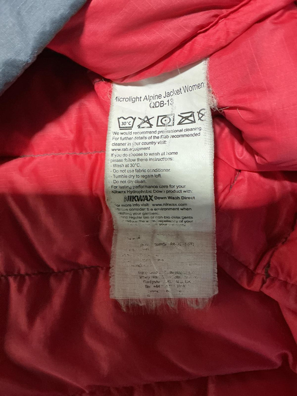 Rab Women's Insulated Hooded Jacket - Grey with Red Lining