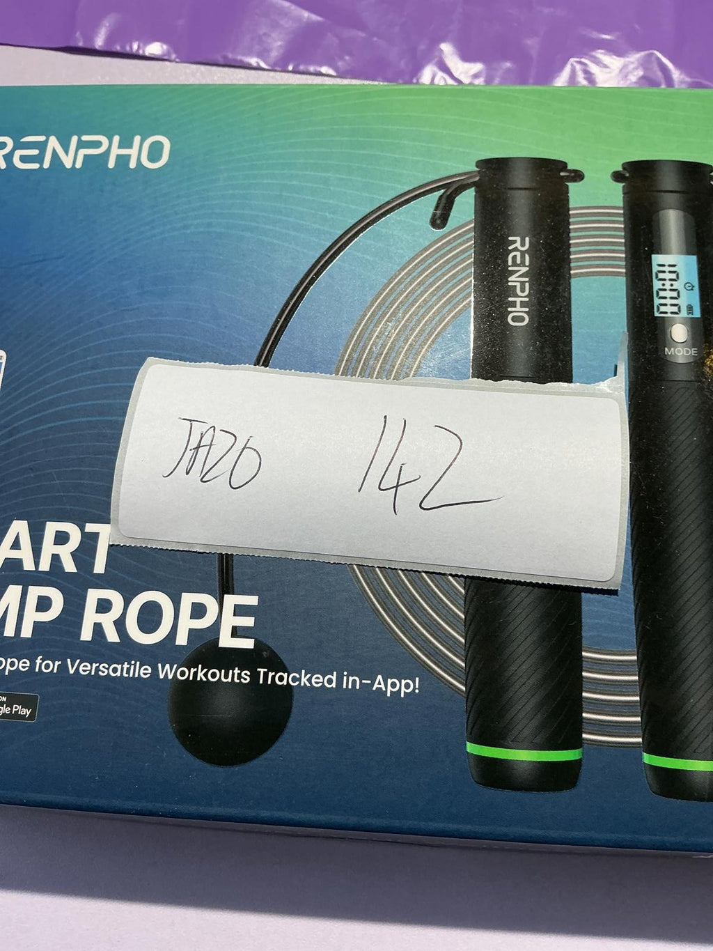 RENPHO Smart Jump Rope with LCD Display - Adjustable Length Bluetooth