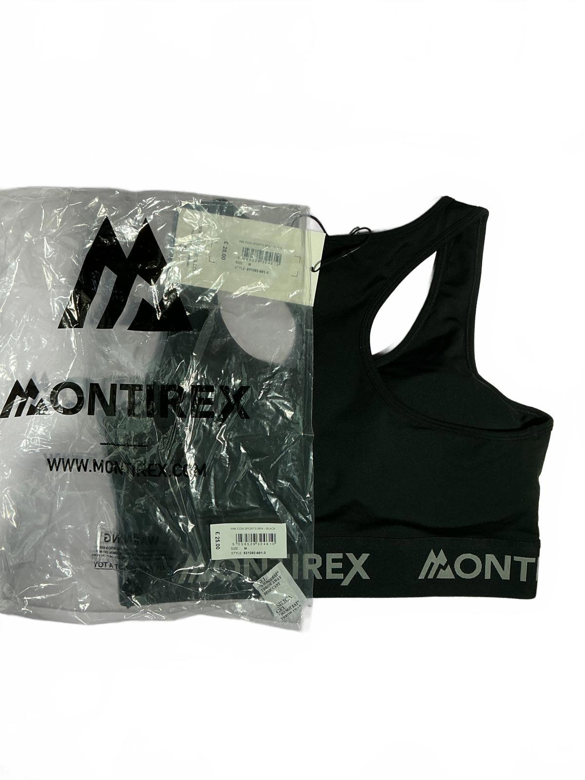 Montirex Women's Black Sports Bra - Size M