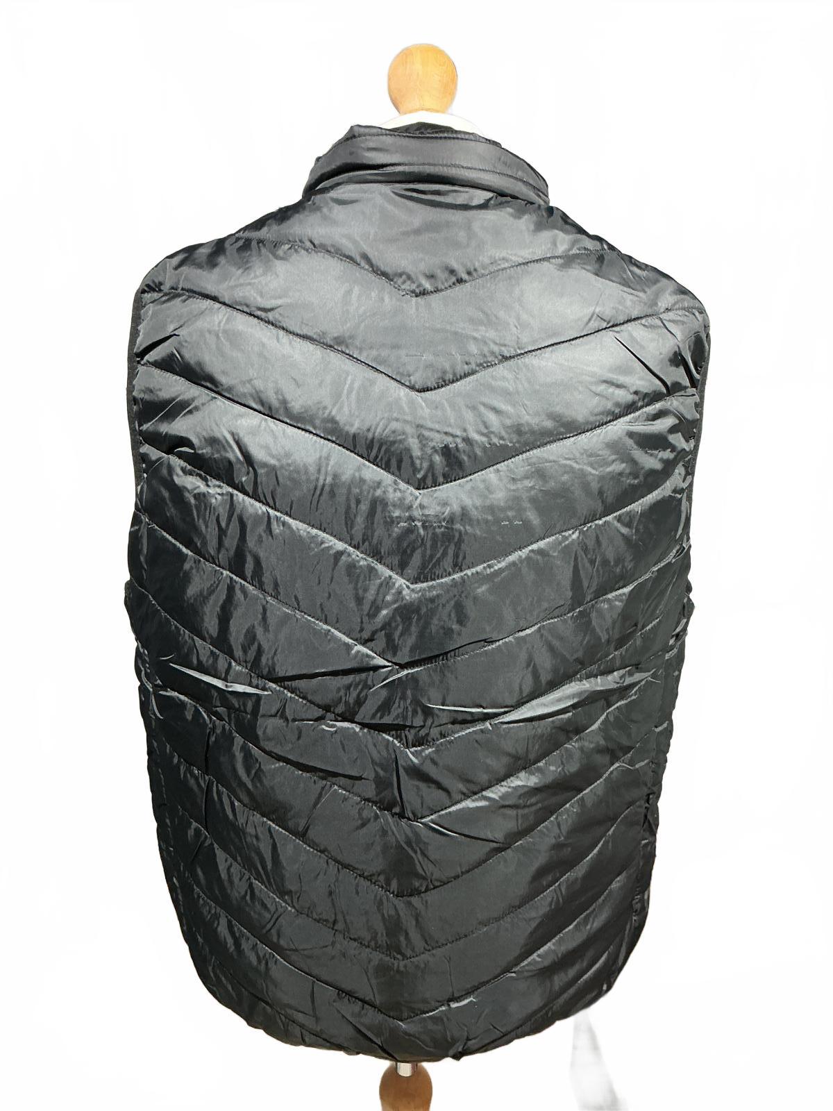 Black Heated Vest Gilet Body Warmer Jacket Sleeveless Size Regular XXL