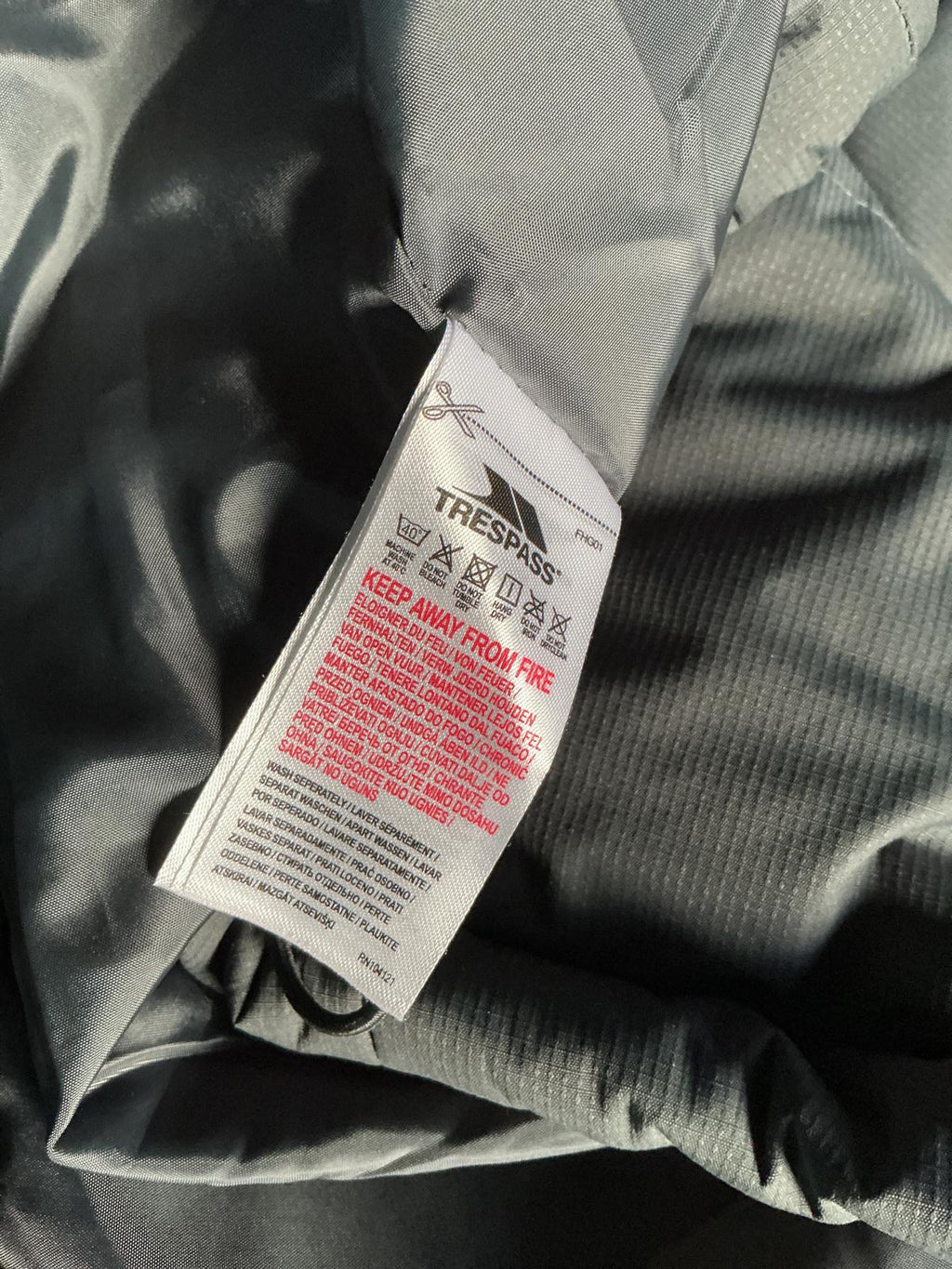 Trespass Mens Waterproof Puffer Jacket Size Large