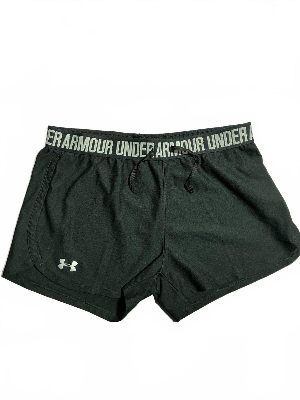Under Armour Ladies Black Athletic Shorts with Elastic Waistband