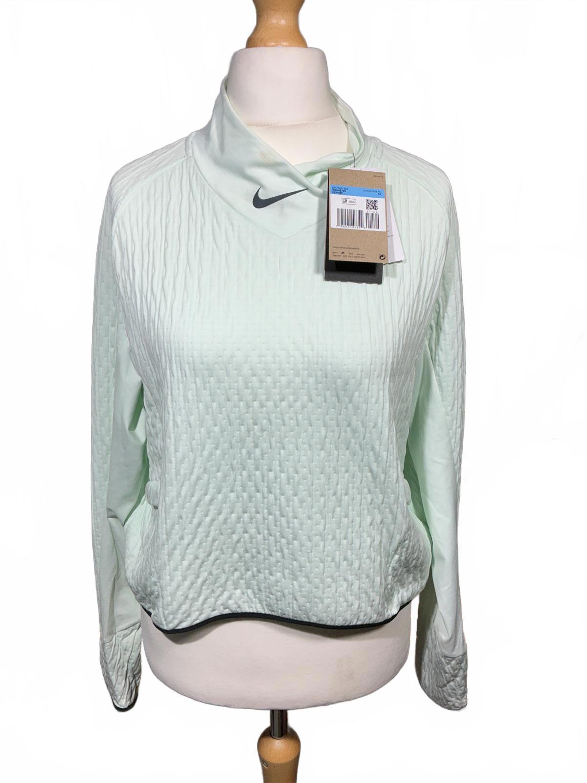 Nike Women's Run Long Sleeve Thermafit Top Light Green Size M